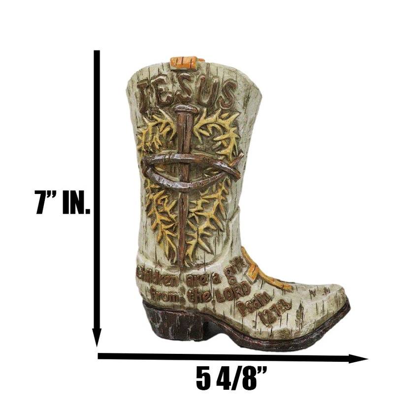 Western Spike Nail Ichthys Fish Crown Of Thorns Jesus Cowboy Boot Money Bank
