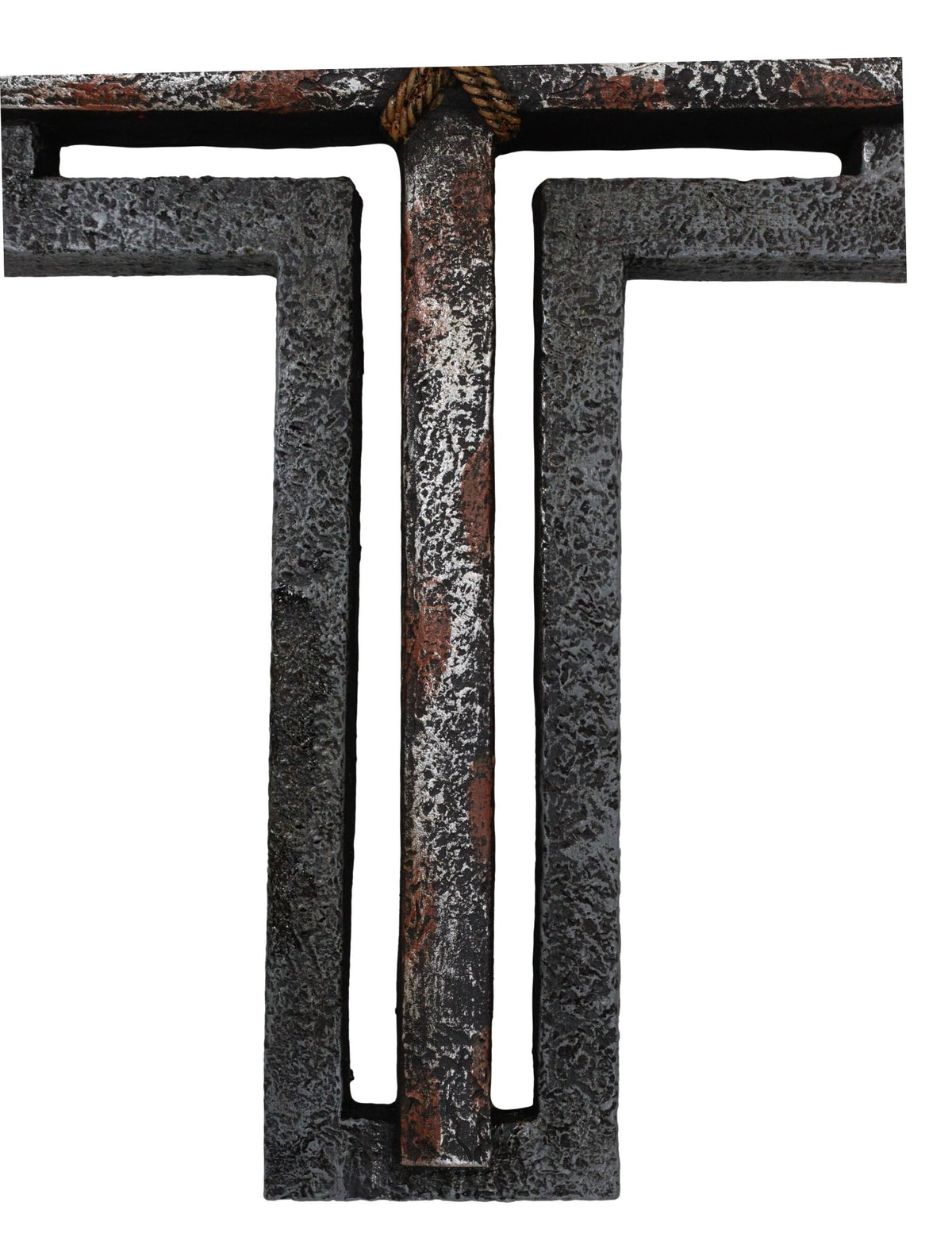 Rustic Western Layered Rust Finish Crossed Ropes Wall Cross Christian Plaque