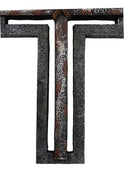 Rustic Western Layered Rust Finish Crossed Ropes Wall Cross Christian Plaque