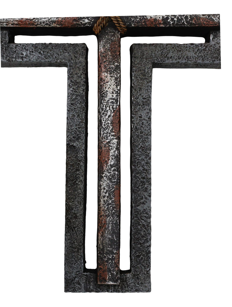 Rustic Western Layered Rust Finish Crossed Ropes Wall Cross Christian Plaque