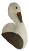 Adorable Animal Country Swan Bird Whimsical Soft Plush Doll Wall Head Decor