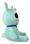 Ebros Larger Furry Bones Blue Unicorn Unie Skeleton With Pink Horn Plush Toy
