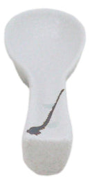 Pack of 6 Yukino Hana Collection Ceramic Asian Soup Spoons With Hook 5.75"L