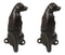 Pack Of 2 Rustic Cast Iron Golden Retriever Labrador Wagging Tail Wall Hooks