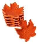 Orange Momiji Maple Leaf Porcelain Condiment Sauce Dishes Or Bowls 2oz Set of 6