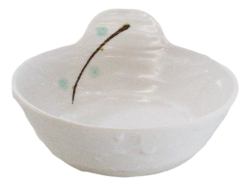 Pack Of 6 Yukino Hana Snowflakes Melamine Shallow Bowls With Handle 7oz