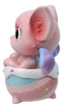 Pink Taffy Drake Potion Pals Small Baby Dragon Imp Sitting in Cauldron Figurine