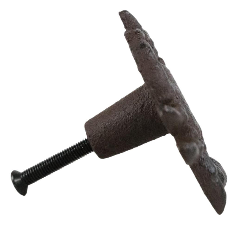 Set Of 4 Cast Iron Rustic Marine Sea Crab Drawer Cabinet Door Knobs Hardware