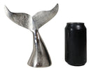 Rustic Vintage Aluminum Humpback Whale Tail Decorative Paperweight Figurine 7"H