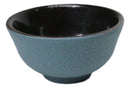 Teal Blue Textured Japanese Tetsubin Style Cast Iron Mini Tea Cups Set of 4