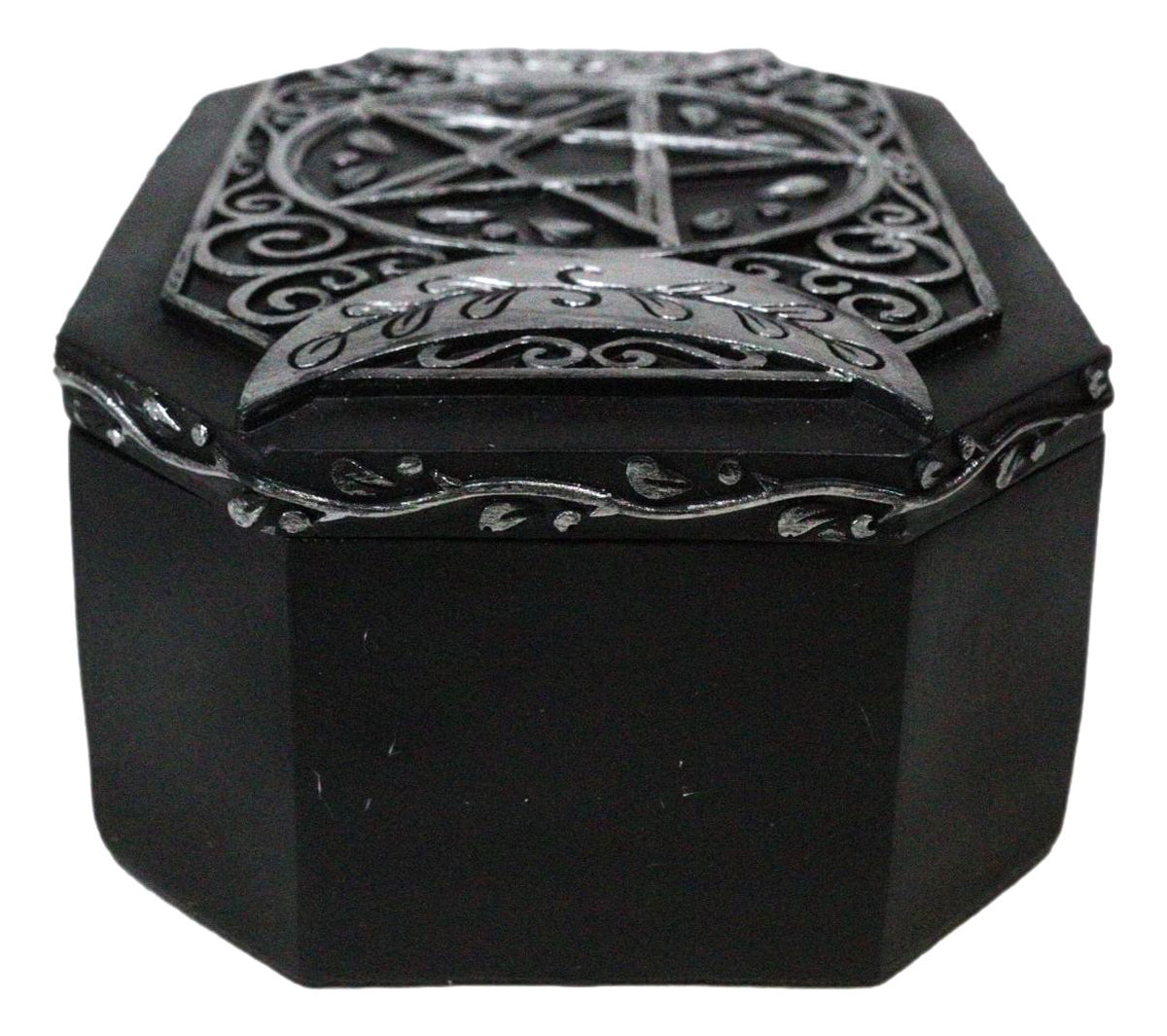 Wiccan Celestial Sacred Crescent Full Moon Triple Moons Decorative Trinket Box