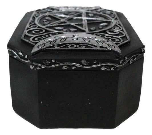 Wiccan Celestial Sacred Crescent Full Moon Triple Moons Decorative Trinket Box
