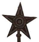 Pack Of 2 Rustic Western Lone Star Cast Iron Metal Wall Hooks Organizer Decor