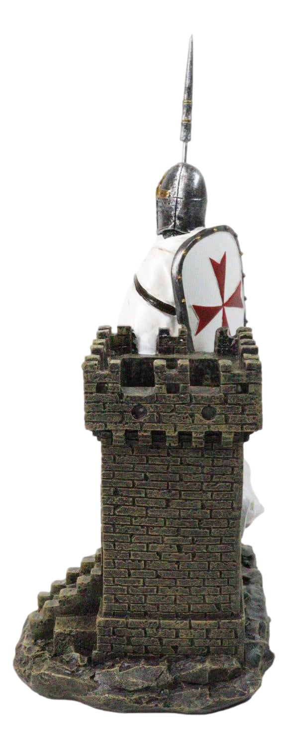 Ebros Templar Crusader Knight Castle Pen & Stationery Holder Figurine
