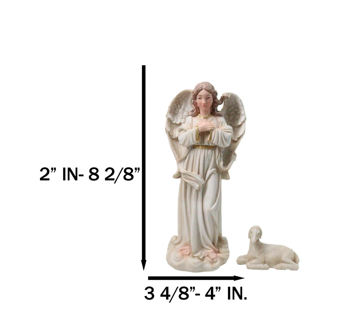 Christmas Nativity Mary Joseph Jesus Wise Men Angel 11 Pc Figurines Off White 8"
