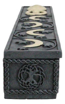 Wicca Spiral Goddess Sacred Triple Moon Incense Stick Storage Box Figurine