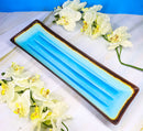 Blue Sky Aozora Kannyu Collection Ceramic 16" Long Ridged Center Serving Platter