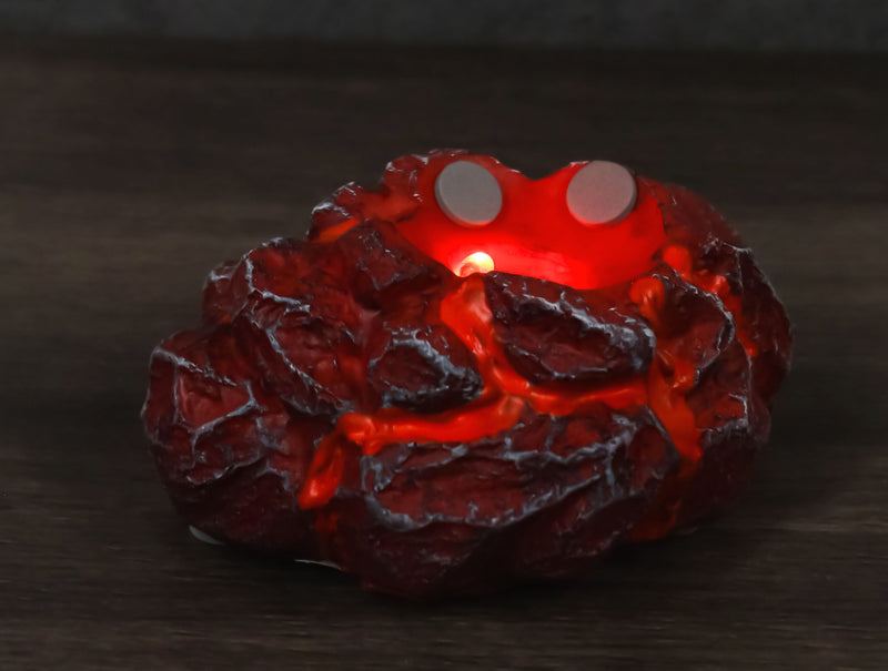 Red Magma Lava Rock LED Light Base Display Stand For Our Mini Dragon Eggs Series