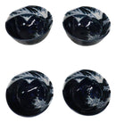 Set Of 4 Blue Japanese Hokusai Great Wave Porcelain Soup Rice Dessert Bowls 11oz