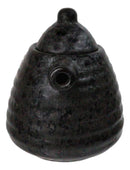 Set Of 6 Charcoal Grey Hakumu Tenmoku Porcelain Soy Sauce Shoyu Flask Dispensers