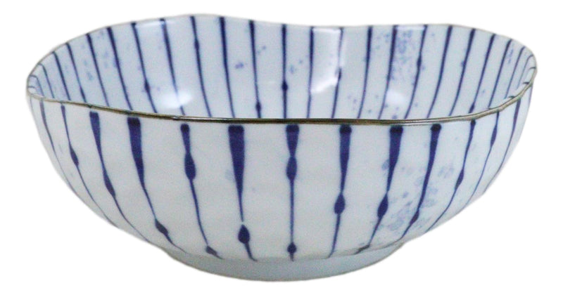 Pack Of 4 Fubuki Tokusa Made In Japan Round Flair Deep Plates Shallow Bowls 36oz