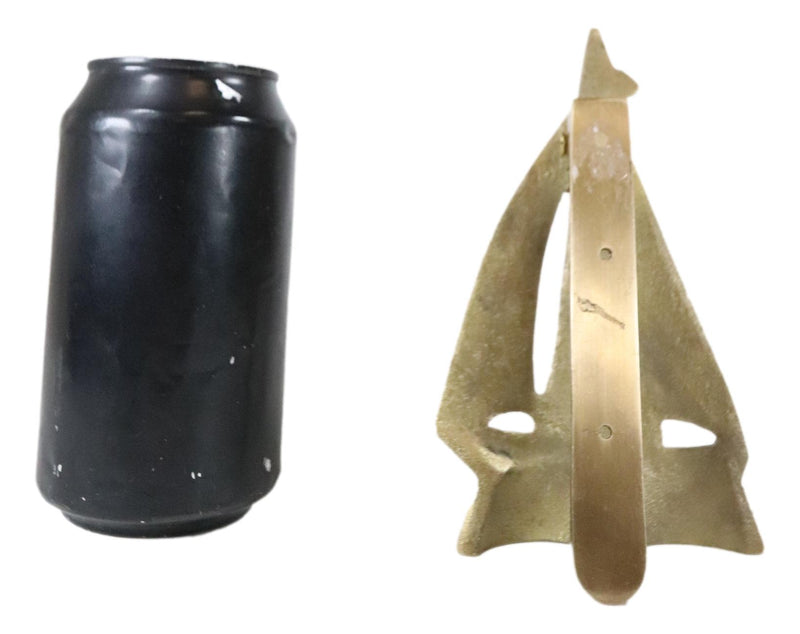 Nautical Brass Metal Golden Sailor Sailboat Boat Ship Door Knocker Sculpture