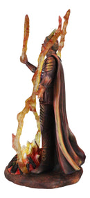 Fire Elemental Horned Wizard Sorcerer Demoniac Summoning Hellfire Magic Figurine