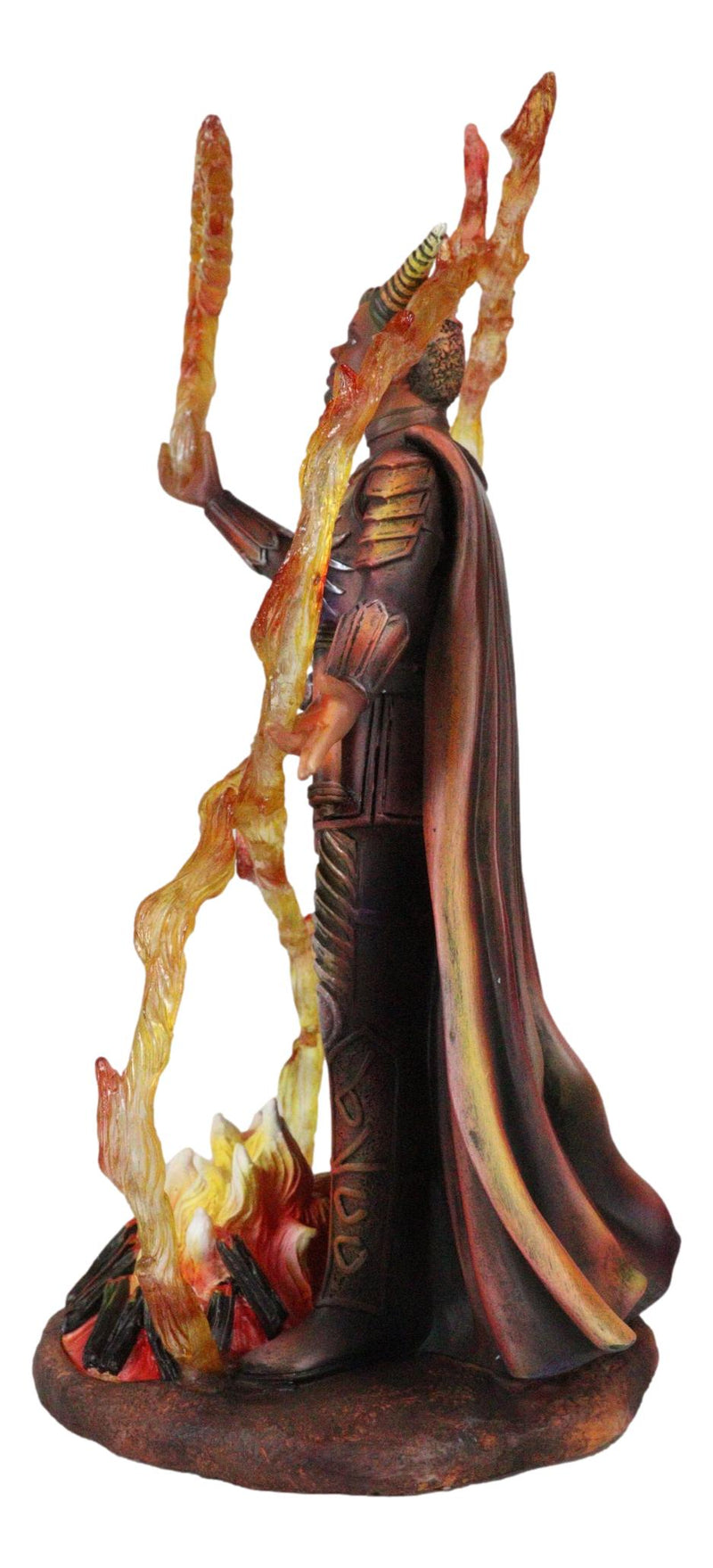 Fire Elemental Horned Wizard Sorcerer Demoniac Summoning Hellfire Magic Figurine