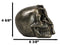 Day of The Dead Faux Bronze Hand Over Face Gesture Skull Figurine Macabre Humor