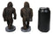 Set of 2 Forest Mythical Creature Sasquatch Bigfoot Cryptid Apes Figurines