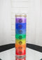 Rainbow 7 Chakra Zones Multi Scent Wicca Mystic Spiritual Tall Tube Candle