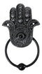Sacred Symbols Hand of God Hamsa Palm with Evil Eye Decorative Door Knocker