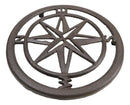 Rustic Cast Iron Polaris Northern Star Table Or Wall Trivet Symbol Of Good Luck