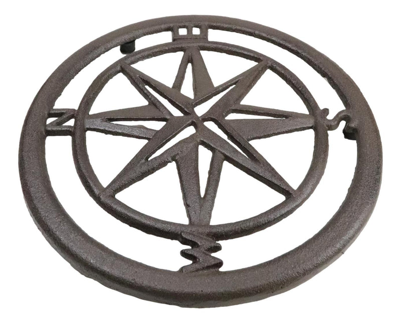 Rustic Cast Iron Polaris Northern Star Table Or Wall Trivet Symbol Of Good Luck