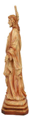 Standing Sacred Heart of Jesus Christ Catholic Christian Faux Wood Figurine