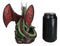 Fantasy Green And Red Volcano Dragon Guarding LED Scaled Egg Decorative Figurine