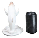 Antique White Ocean Marine Great White Sharks Rising Above Water Wine Holder