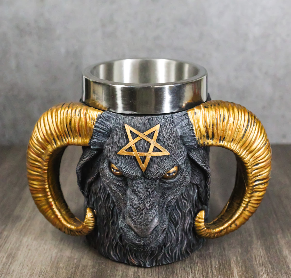 Wicca Occult Sigil Of Baphomet Pentagram Ram Horned Sabbatic Goat Mug 13Oz