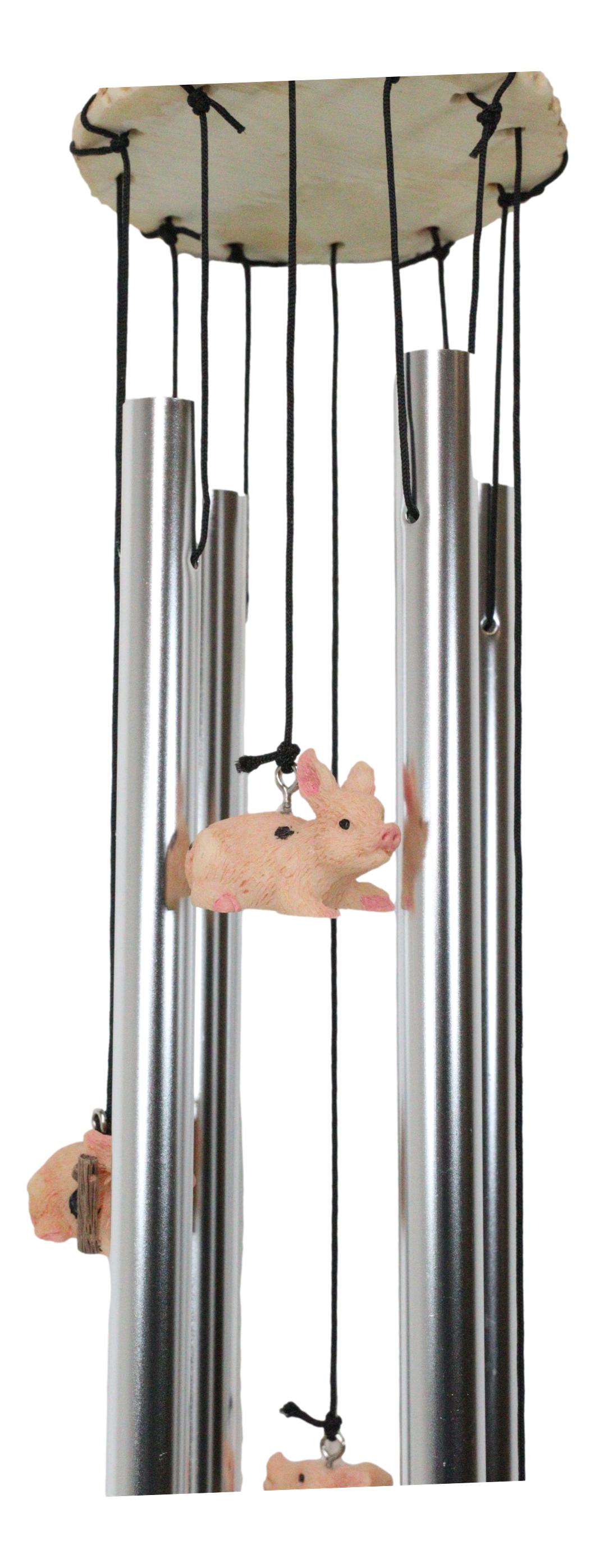 Mother Goose Nursery Rhymes Miss Piggy Pig with Piglets Family Wind Chime