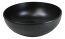 Pack Of 6 Modern Matte Black Melamine Round Appetizer Rice Shallow Bowls 16oz