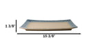 Pack Of 3 Ao Nagashi River Porcelain Long Rectangular Serving Platter 15"X8.5"