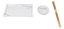 Yukino Hana Porcelain Sushi Plates Sauce Dishes Chopsticks Dinnerware Set For 2