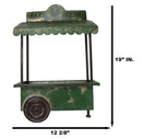 Rustic Green Galvanized Metal Farm Fresh Market Cart Hanging Wall Planter 19"H