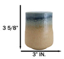 Pack Of 6 Porcelain Ao Nagashi Blue River Reactive Glaze Yunomi Tea Cups 9oz