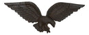 Cast Iron Patriotic American Bald Eagle With Open Wings Wall Decor Plaque 21"L