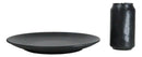 Pack Of 6 Black Silk Melamine Round Dinner Plates 10"D Restaurant Supply