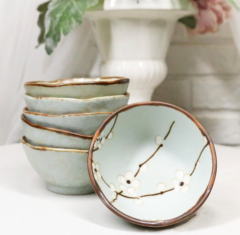 Pack Of 6 Japanese Sakura Cherry Blossoms Condiments Dipping Bowls or Sauce Dish