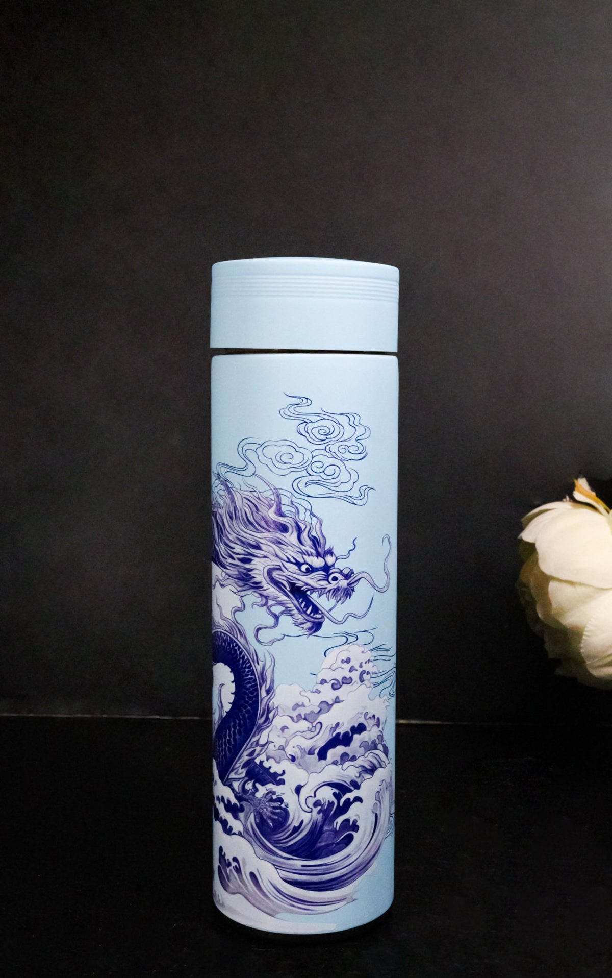 Ryu Dragon 17oz Vacuum Insulated Stainless Steel Thermos Bottle with Tea Infuser