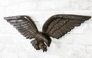 Cast Iron Patriotic American Bald Eagle With Open Wings Wall Decor Plaque 21"L