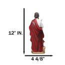 Christian Apostle Of Jesus Saint Luke The Evangelist With Ox Figurine 8"H